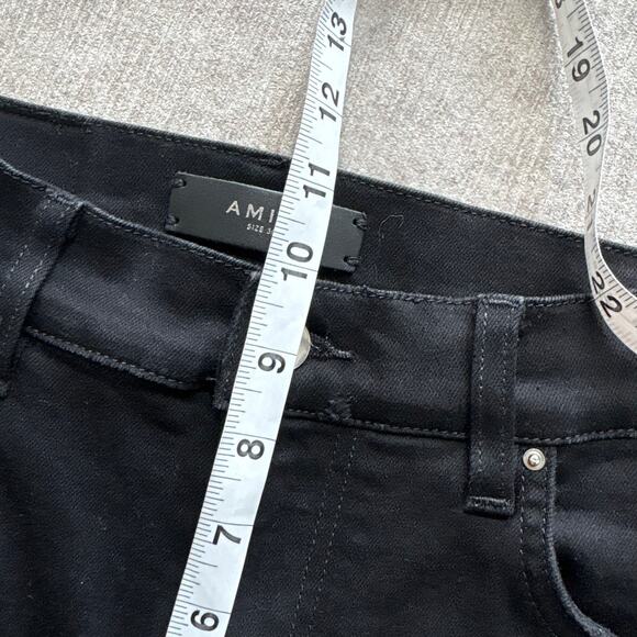 Authentic $1,090 Amiri Men’s Black MX1 Skinny Distressed Jeans - Picture 8 of 10